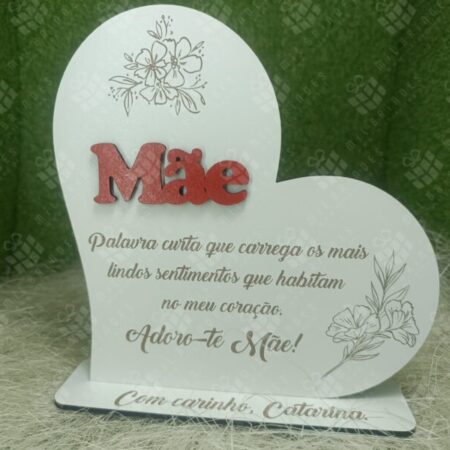 Coração Decoração Dia da Mãe modelo 1