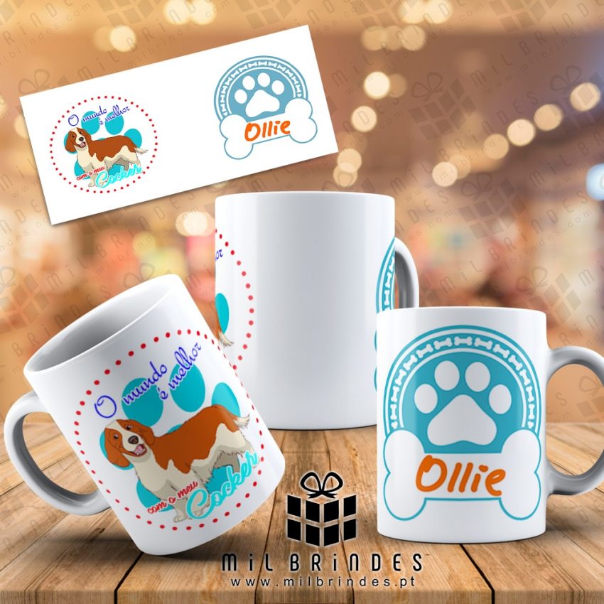 Caneca Raças de Cães com nome - Cocker 2