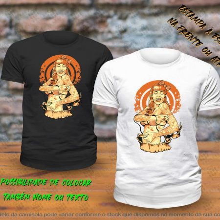T-Shirt - Desenho Mulher com tatuagens