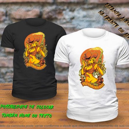 T-Shirt - Cowgirl sexy com pistola