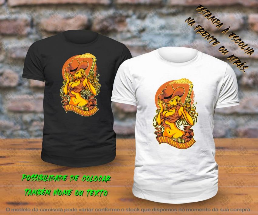 T-Shirt - Cowgirl sexy com pistola