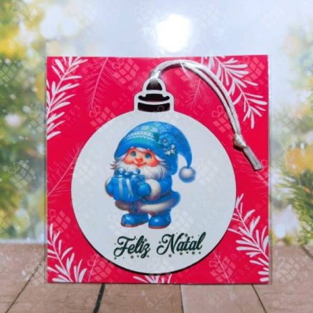 Bola de Natal Gnomos Fofos - modelo 3