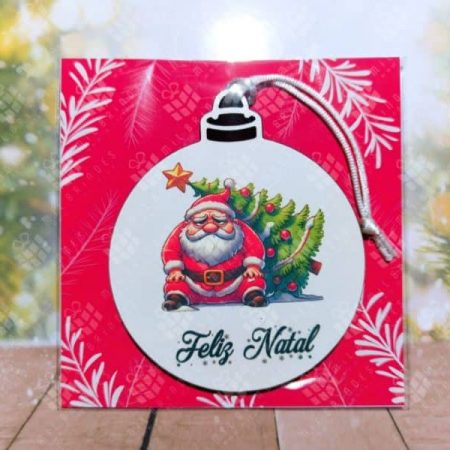 Bola de Natal Pai Natal Engraçado - modelo 21