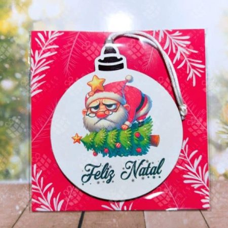 Bola de Natal Pai Natal Engraçado - modelo 15