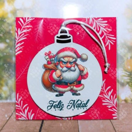 Bola de Natal Pai Natal Engraçado - modelo 17