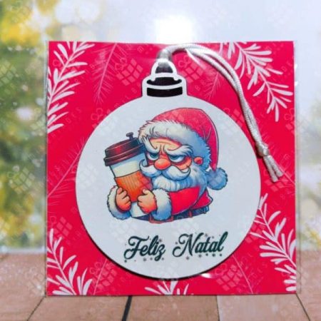 Bola de Natal Pai Natal Engraçado - modelo 19