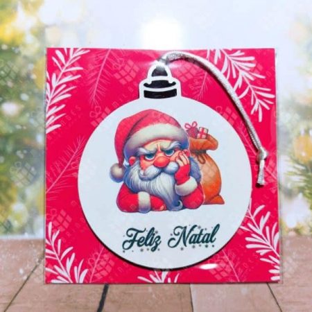 Bola de Natal Pai Natal Engraçado - modelo 10