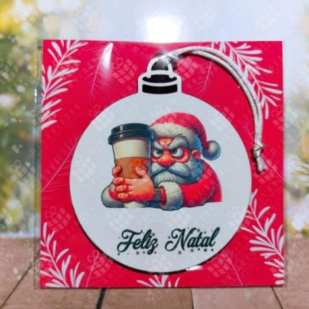 Bola de Natal Pai Natal Engraçado - modelo 12