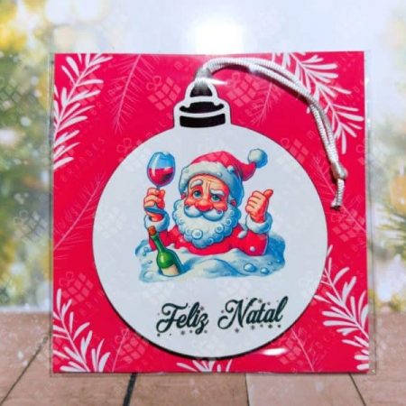 Bola de Natal Pai Natal Engraçado - modelo 13