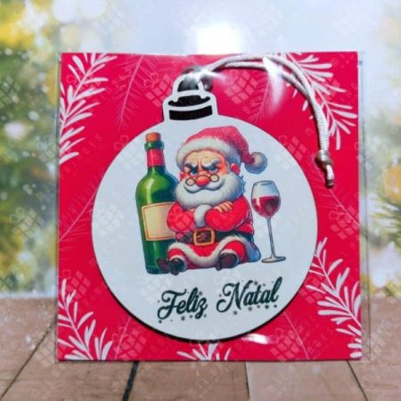 Bola de Natal Pai Natal Engraçado - modelo 8