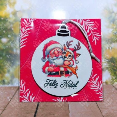 Bola de Natal Pai Natal Engraçado - modelo 1