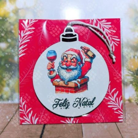 Bola de Natal Pai Natal Engraçado - modelo 2