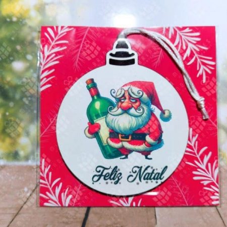 Bola de Natal Pai Natal Engraçado - modelo 3