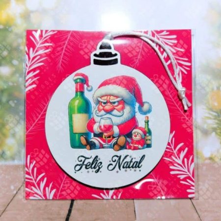 Bola de Natal Pai Natal Engraçado - modelo 4