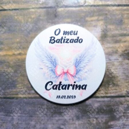 Lembrança Íman Redondo Asas com Laço
