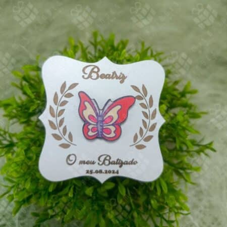 Lembrança Íman com Aplique Colorido - Borboleta