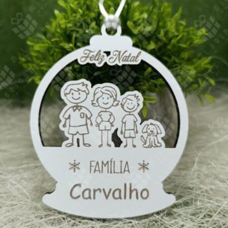 Bola de Natal Personalizada - Família