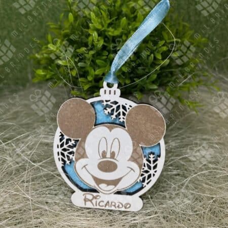 Bola de Natal com nome - Mickey 1