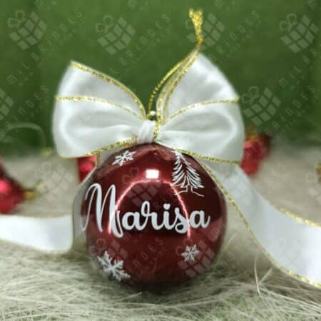 Bola de Natal em plástico personalizada - mod 1