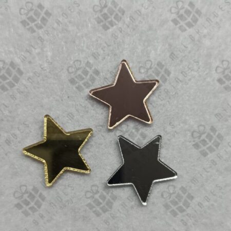 Aplique Estrela em acrílico espelhado (12un)