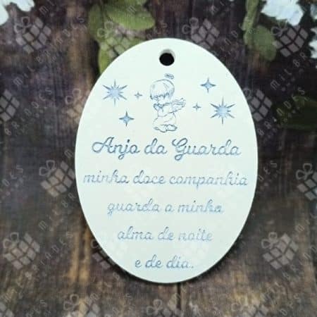 Oval Oração Anjo da Guarda - mod 1