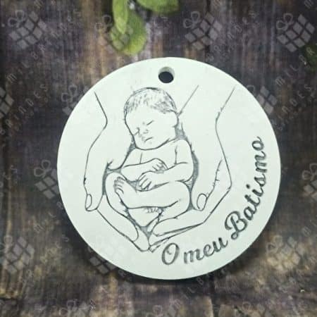 Rodela Bebé nas mãos - O meu Batismo